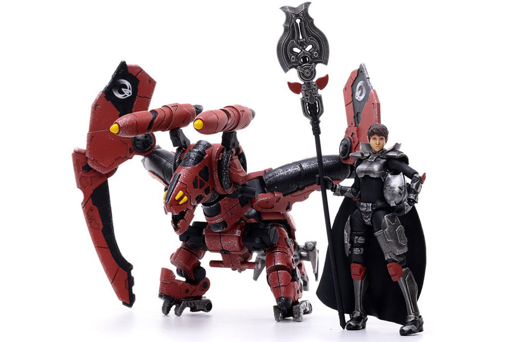 Joy Toy Battle for the Stars Saluk Flame Dragon Cavalry (Crimson) 1/18 Scale Set. Originally, JoyToy Flame Dragons inhabited a planet abound with active volcanos. The severe natural environment there forced Flame Dragons to evolve scales that are nearly unbreakable and fireproof.
