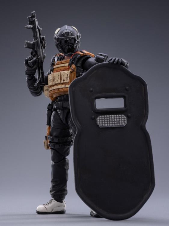 Joy Toy set of Mercenary Kahn, Mercenary Johnny, and Mercenary K figures is incredibly detailed in 1/18 scale. JoyToy, each figure is highly articulated and includes weapon accessories as well as several pieces of removable gear.