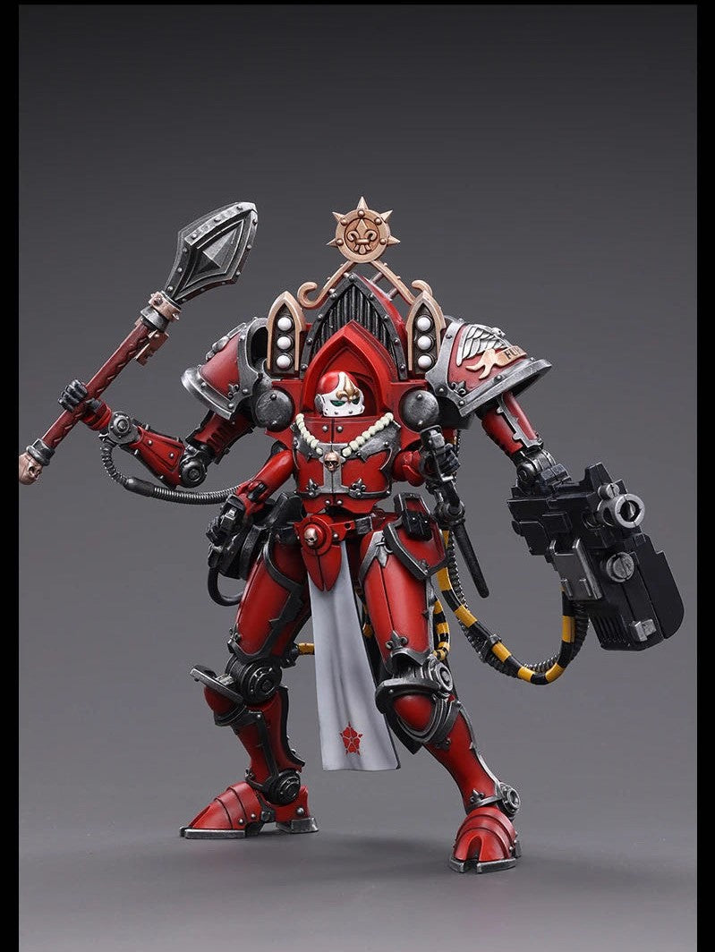 Joy Toy brings the Adepta Sororitas, also known as the Sisters of Battle, from Warhammer 40k to life with this new series of 1/18 scale figures! An all-female subdivision of the Ecclesiarchy religious organization, these warriors serve as the organization's fighting arm and mercilessly root out corruption. Each figure typically includes interchangeable hands and weapon accessories and stands between 4" and 6" tall.