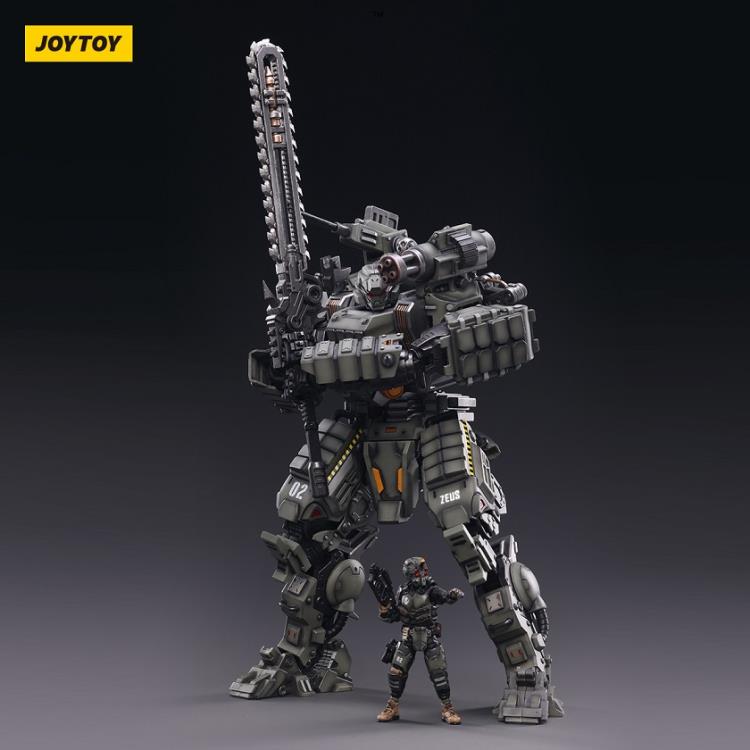 Joy Toy military vehicle series continues with the New Zeus Heavy Firepower Mecha! This 1/18-scale military Mech includes a pilot that can ride inside and a variety of weapon accessories along with removable armor pieces. JoyToy New Zeus Heavy Firepower Mecha stands about 12 1/2" tall and the pilot figure measures just under 4" tall.