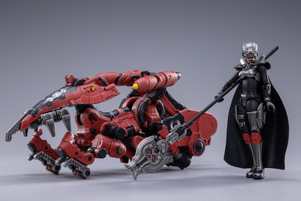 Joy Toy Battle for the Stars Saluk Flame Dragon Cavalry (Crimson) 1/18 Scale Set. Originally, JoyToy Flame Dragons inhabited a planet abound with active volcanos. The severe natural environment there forced Flame Dragons to evolve scales that are nearly unbreakable and fireproof.