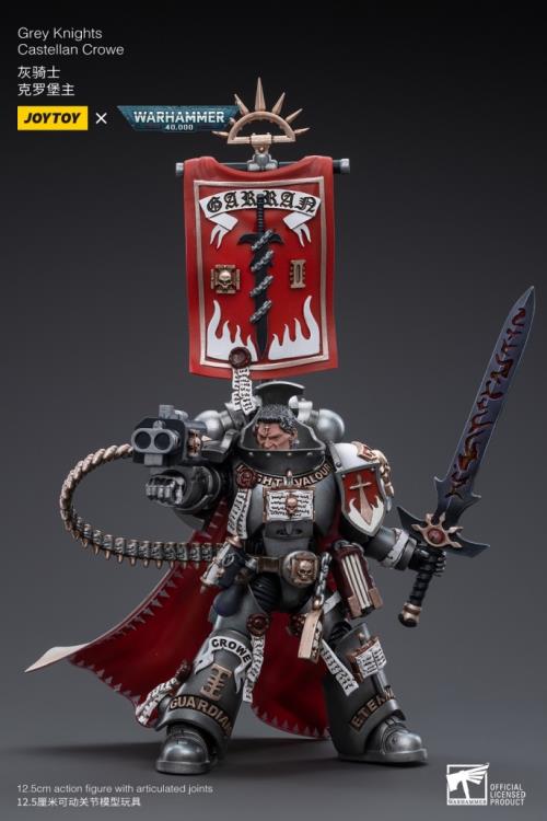 Bring in the Joy Toy Grey Knights Brotherhood Terminator Squad to come help out your Warhammer 40K collection. The JoyToy Grey Knights Brotherhood Terminator Squad Team Member is a powerful addition to any lineup and comes from Joy Toy. As part of the elite Space Marine Chapter, these knights are a truly formidable presence in any fight against daemonic entities.