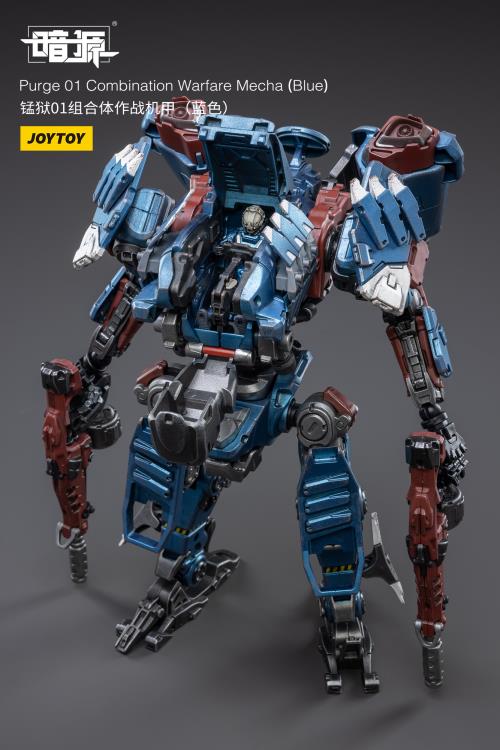 Joy Toy Dark Source Purge 01 Combination Warfare Mecha (Blue Vers.) 1/25 Scale Figure. JoyToy military vehicle series continues with the Purge 01 Combination Warfare Mecha and pilot figure!