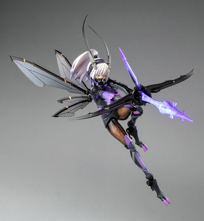 The Argidae Girl BEE-04R figure is based on an illustration by Mogumo in 1/12 scale! With several removable parts and a movable eyeball gimmick, this figure is easily customizable for your collection! The base of the figure even includes storage for smaller additional parts when they are not in use!