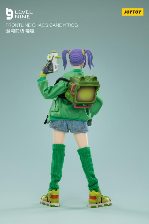 Joy Toy Frontline Chaos figure series continues in 1/12 Scale. Dressed in real cloth and stylish clothing, JoyToy Candyfrog Hacker figure is ready to run into battle with her trusty headset, backpack and weapon combos.