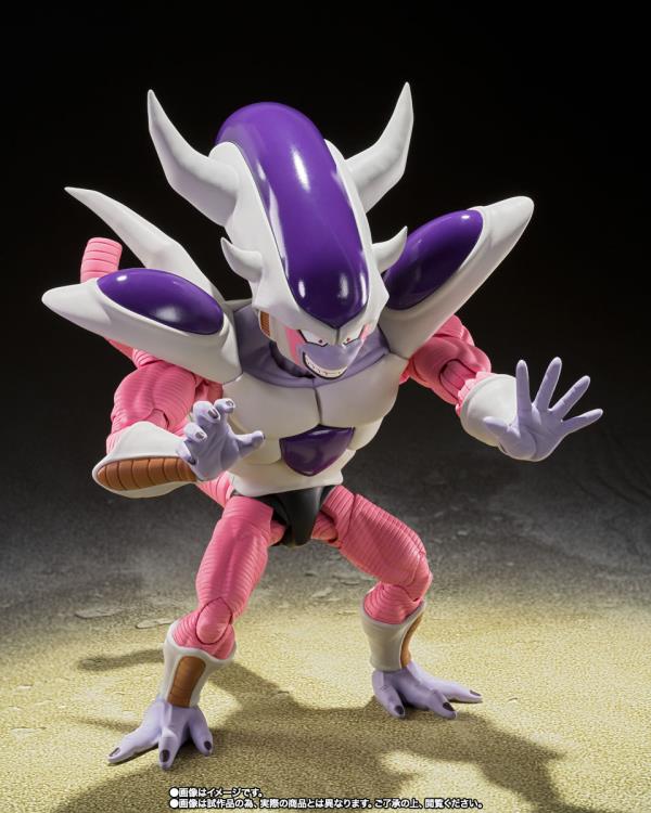 Frieza once again joins the S.H.Figuarts line! From the classic anime series Dragon Ball Z, Frieza is presented in his 3rd form. Frieza has been sculpted with great detail and features premium articulation. Don't let Frieza get to his final form and order this Frieza 3rd form figure today!