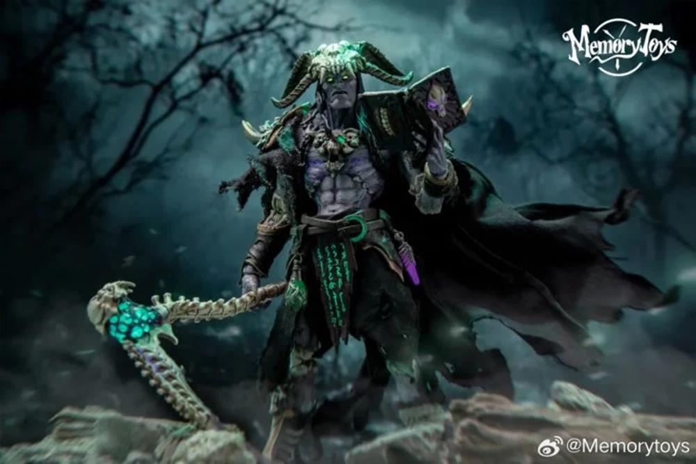 From Memory Toys comes the highly detailed Necromancer Sharman action figure featuring multiple points of articulation and an impressive array of interchangeable parts and accessories. This will make a terrific addition to any figure collection needing to be raised from the dead!