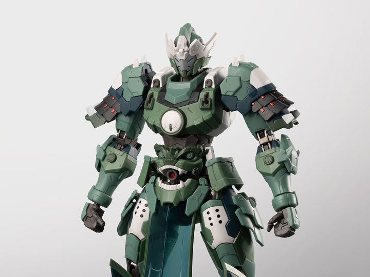 The Legend of Star General series continues with Motor Nuclear's MNP-XH06 Wei Yuan Shi in model kit form. Display the completed model in its robot form and add on the additional accessories for various display options. Be sure to add this model to your collection!
