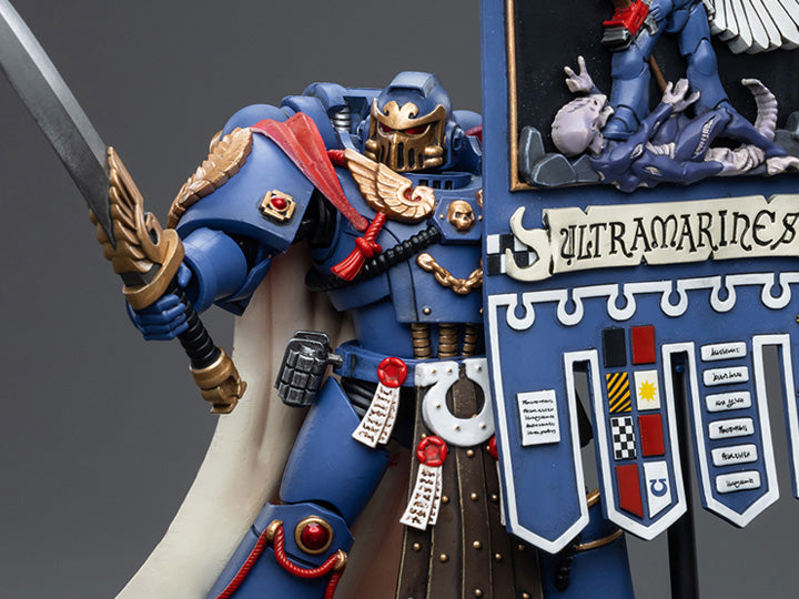 Joy Toy brings the Ultramarines to life with this Warhammer 40K 1/18 scale figure! Highly disciplined and courageous warriors, the Ultramarines have remained true to the teachings of their Primarch Roboute Guilliman for 10,000 standard years. Keeping watch over the Imperium, they personify the very spirit of the Adeptus Astartes.