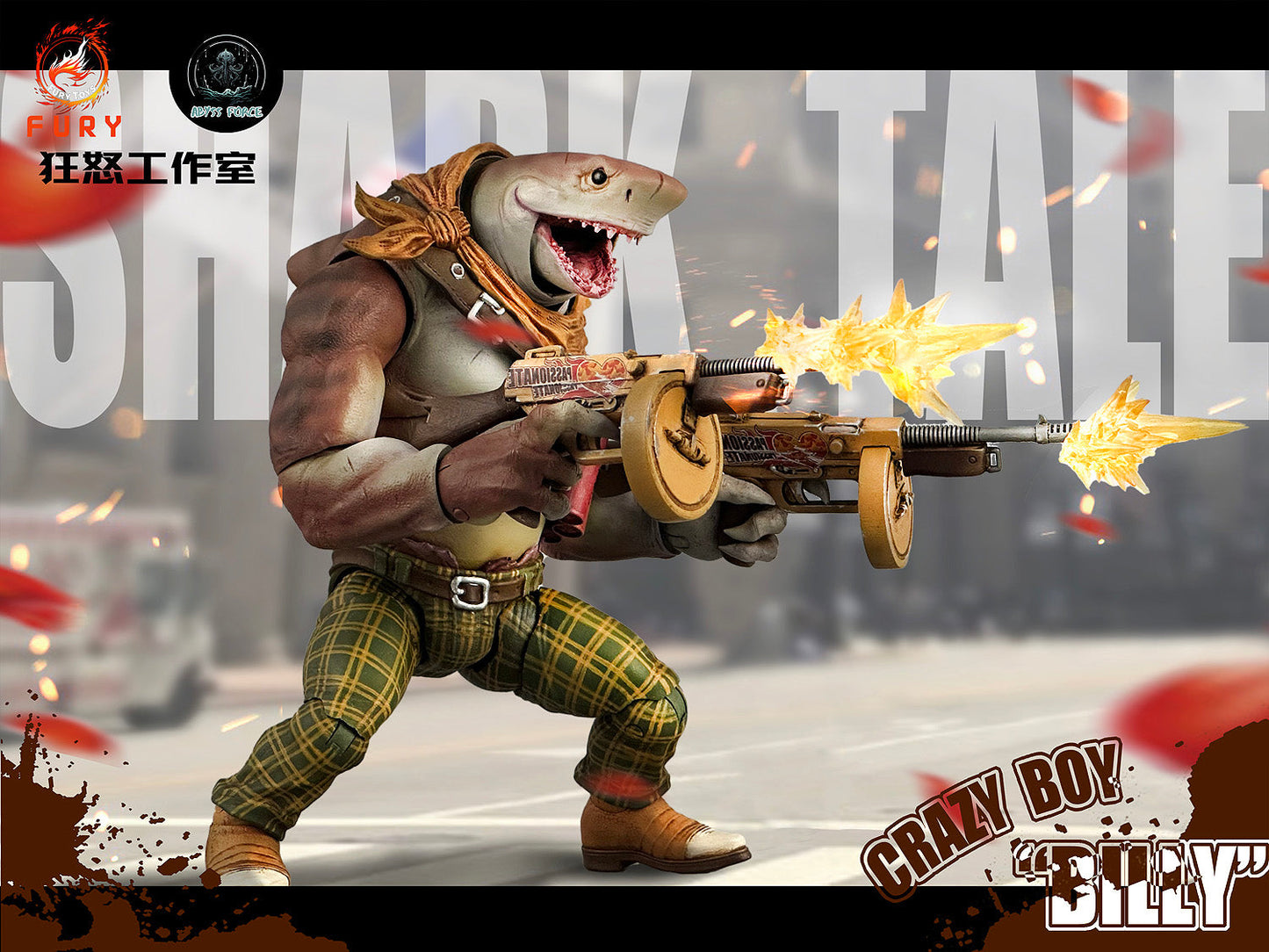 Fury Toys 1/12 Figure - Abyssal Power Shark Tale Wave 1 Crazy Boy Billy