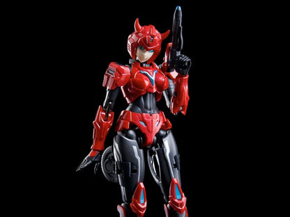 Expand your action figure collection with the CS-02 Little Red figure by Collection Space. This figure is just under 7 inches tall and comes with additional parts and accessories to customize your figure. The figure is able to convert from a humanoid mode into vehicle mode. Be sure to add this figure to your collection!