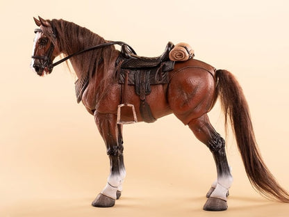 Fish Toys is proud to present a new entry in their Wilderness Series that will add some horsepower to your 1/12 collection: the Horse (Basic B Ver.)! Equipped with a full saddle, this figure includes 24 movable joints and includes a closed-mouth head sculpt with hairy lower legs. Don't miss out on adding this figure to your collection and ride off into the sunset!  Other figures shown not included (sold separately)