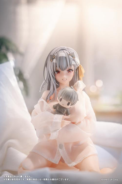 From the popular smartphone game Goddess of Victory: Nikke, Modernia: First Encounter is now available as an action figure! 

This 1/12 scale Modernia figure comes with interchangeable faces (happy, sad, and expressionless) all of which feature movable eyeballs. The figure is fully posable and features a fine gradation painting all over to carefully replicate her skin tone.