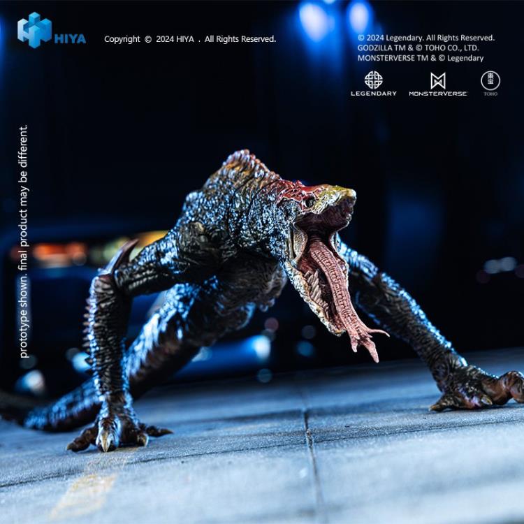 Prepare to encounter the enhanced Skull Crawler as it appears in Godzilla vs. Kong with this PREVIEWS Exclusive Hiya Toys Exquisite Basic figure!  In the film, Skull Crawler undergoes secret cultivation by APEX, featuring red bone structure, this monster is larger and stronger than usual! Standing at a length of approximately 14" and a height of 4.3" tall, this highly articulated figure references the design data from the film to capture all the intricate details of the fearsome Skull Island monster.