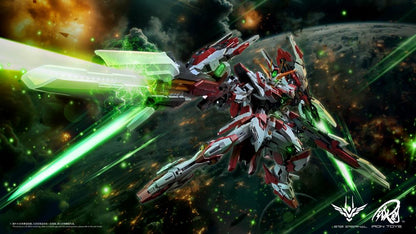 Add on to your model kit collection with this Star Eternal Xingheng 1/100 scale model kit by Iron Toys! This impressive model kit features a mecha inspired design with a white, red, and green color scheme. It features an alloy frame that allows the figure to be posed in various positions.