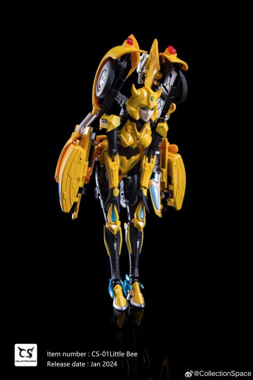 Add to your converting figure collection with this CS-01 Little Bee action figure by Collection Space! Little Bee features a high level of detail and articulation, and she can convert from robot mode into car mode!