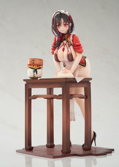 From the Azur Lane video game comes the Ting An (Tender White Jade Ver.) 1/7 scale figure by Apex! This detailed figure is around 9 inches tall and displays Ting An in the kitchen in while she attempts to knead some dough. This figure includes an additional face part to display Ting An with a "heart eyes" expression. Be sure to add this figure to your collection!