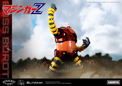 Blitzway development team has prepared a gift that will surprise you, in honor of Mazinger Z, the originator of modern robot cartoons. We recall the humorous BOSS BOROT from the animated series Mazinger Z, whose subject matter was always heavy and serious, would always make us laugh. To recreate BOSS BOROT, from his numerous witty mannerisms to his erratic behavior, required considerable thought on the part of the creators of Blitzway.