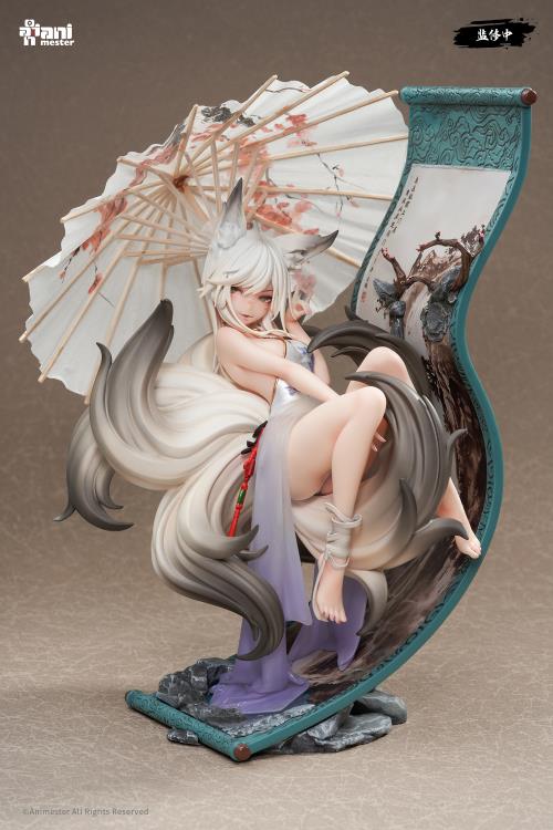 AniMester is proud to introduce a new 1/7 scale figure that will fit perfectly into your collection: the Fox Fairy Mo Li! Seen hovering in the air, she holds her umbrella next to a painted scroll while making a fox sign with her other hand. Don't miss out and order yours today!