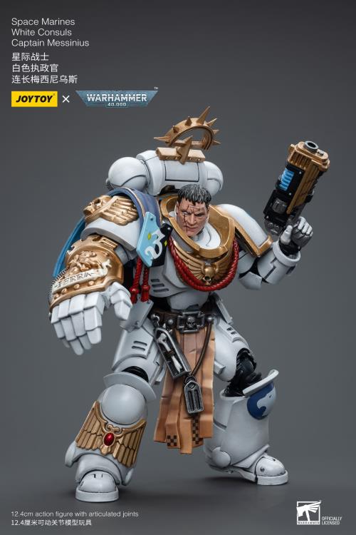 From JoyToy, explore the captivating world of Warhammer 40K action figures, featuring finely crafted and highly detailed miniatures that bring to life the iconic warriors of the White Consuls Space Marine Chapter. Join the battle and immerse yourself in the grim darkness of the 41st millennium with these extraordinary collectibles.