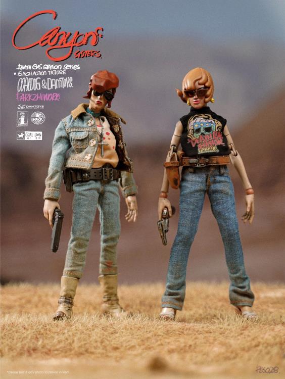 Embrace your rebellious side with these Canyon Sisters figures! Mrs. T and Mrs. L feature premium articulation and include custom fabric clothing for a more authenctic look. They also come with a wide variety of accessories for endless display options!