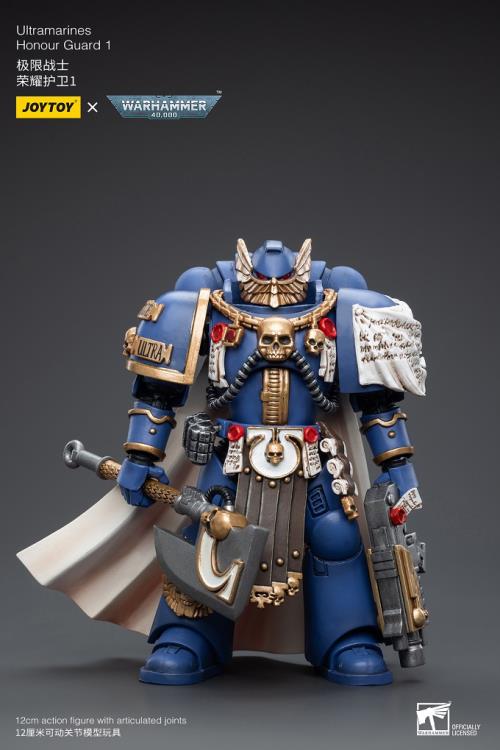 Joy Toy brings the Ultramarines to life with this Warhammer 40K 1/18 scale figure! Highly disciplined and courageous warriors, the Ultramarines have remained true to the teachings of their Primarch Roboute Guilliman for 10,000 standard years. Keeping watch over the Imperium, they personify the very spirit of the Adeptus Astartes.