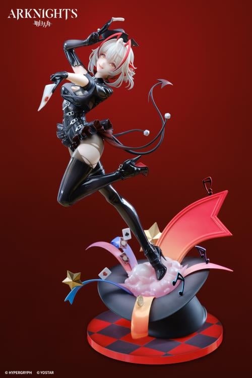 Apex is proud to present a new 1/7 scale figure from the popular mobile video game Arknights: the mercenary W! Dressed in her bold Foolish Night's Secret Letter outfit, she springs forward as she extends a hand with a mysterious letter in it. Don't miss out and add this figure to your collection today!
