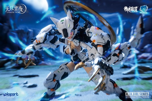 The monster wolf girl "Fenrir" is a 1/12 scale mecha-girl plastic model kit and is ready to join your collection! This highly articulated model features a white color scheme and includes a variety of parts and accessories for creating fun poses. Be sure to add this model to your collection!