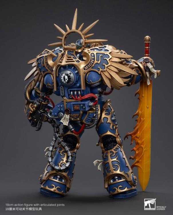 Held by some as a paragon among the Emperor's sons, Roboute Guilliman was as much a patrician statesman and empire-builder as he was an indefatigable warrior. A being of preternatural intelligence, cold reason and indomitable will, Guilliman forged his XIIIth Legion into a vast force of conquest and control, a weapon by which he made himself the master of a stellar domain in the Eastern Fringe of the galaxy, the Realm of Ultramar, which during his lifetime spanned five hundred worlds.