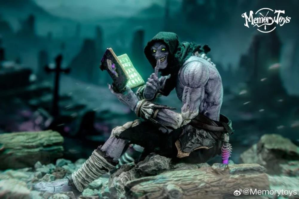 From Memory Toys comes the highly detailed Necromancer Sharman action figure featuring multiple points of articulation and an impressive array of interchangeable parts and accessories. This will make a terrific addition to any figure collection needing to be raised from the dead!