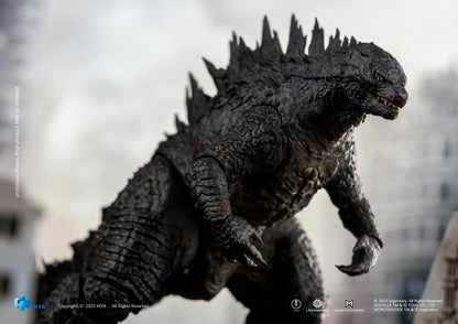 From Godzilla (2014), Godzilla joins Hiya Toys' EXQUISITE BASIC series! While Godzilla confronts significant challenges, humanity strives to comprehend the destructive power of this formidable ally, and unites with it to confront the ancient threat. This brand new Godzilla action figure stands 6.2" tall and Includes an articulated tail for posing and display in collections. Crafted with attention to detail, referencing the original CG data from the movie, every aspect of Godzilla's appearance from the film 