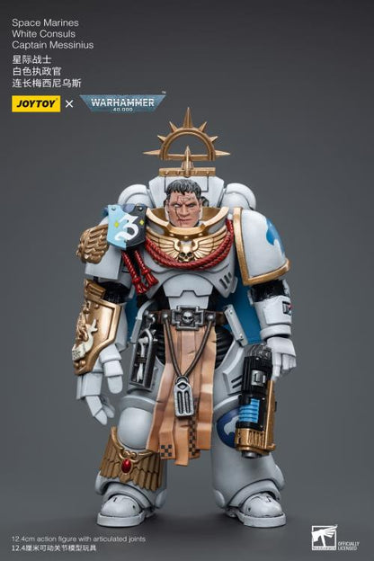 From JoyToy, explore the captivating world of Warhammer 40K action figures, featuring finely crafted and highly detailed miniatures that bring to life the iconic warriors of the White Consuls Space Marine Chapter. Join the battle and immerse yourself in the grim darkness of the 41st millennium with these extraordinary collectibles.