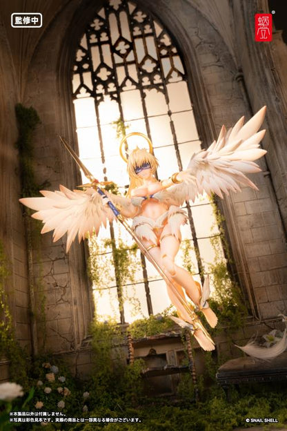 Add to your figure collection with the Angel Angela 1/12 scale action figure by Snail Shell. This figure displays Angel Angela with a golden halo and a spear. Angela is fully articulated for creating a variety of poses, along with including additional parts and accessories to customize the figure. Be sure to add it to your collection!