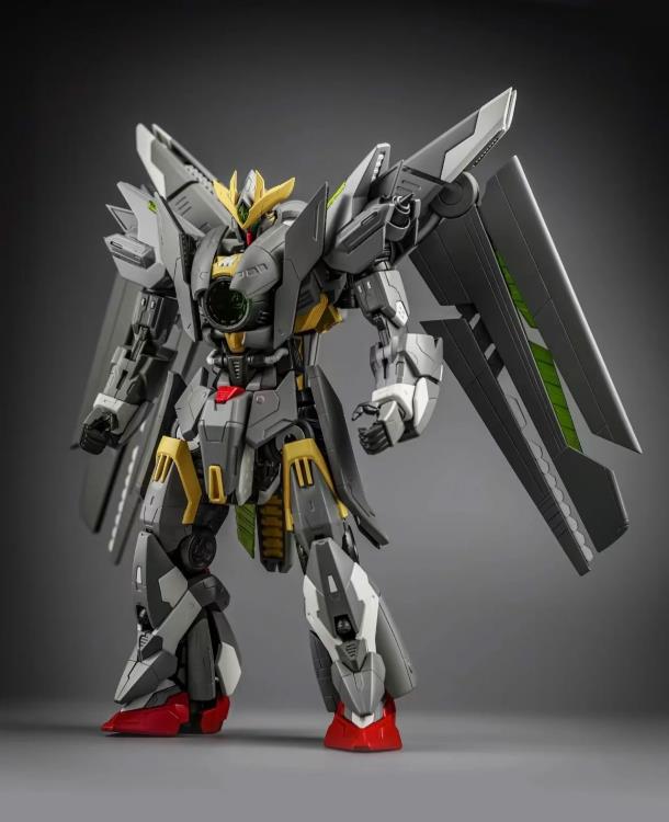 Build out your mecha collection with the Dragon Soul Fighter Y-20 Yunsheng model kit by Xiwanshe. The overall appearance of the Y-20 Yunsheng mecha model is based on an ultra-modern and futuristic image, integrating the charm of the traditional Chinese culture martial arts saint Guan Yu. Its shape has the huge body of the "Y-20". The four Chinese core engines are perfectly integrated into the shoulder armor and backpack of the mecha, giving it a powerful overall look. Be sure to add it to your collection!