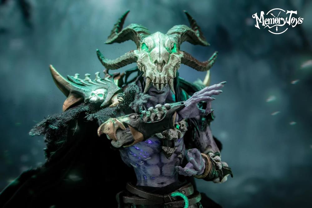 From Memory Toys comes the highly detailed Necromancer Sharman action figure featuring multiple points of articulation and an impressive array of interchangeable parts and accessories. This will make a terrific addition to any figure collection needing to be raised from the dead!