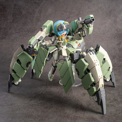 From the popular mobile game Artery Gear: Fusion, Feidy, one of the most popular characters, is now made available as model kit by Re: BODYTEC and Orange Cat Industry.  Spider Service is a division of Frontier force. All team members have undergone a great degree of transformation, not only the internal organs have been replaced by high-precision components, but also the blood vessels and nerves have been transformed into energy electrodes and sensory simulators to continue their human lives as machines.
