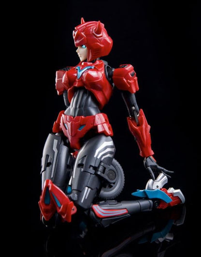 Expand your action figure collection with the CS-02 Little Red figure by Collection Space. This figure is just under 7 inches tall and comes with additional parts and accessories to customize your figure. The figure is able to convert from a humanoid mode into vehicle mode. Be sure to add this figure to your collection!