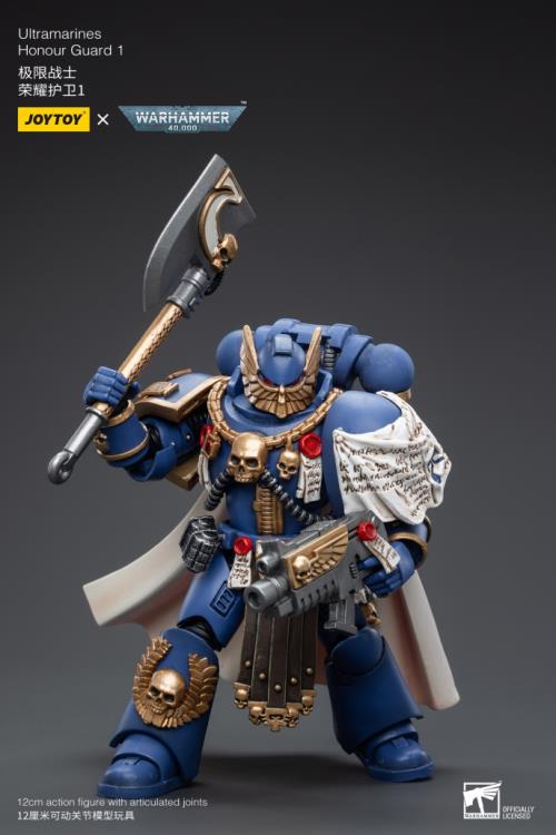 Joy Toy brings the Ultramarines to life with this Warhammer 40K 1/18 scale figure! Highly disciplined and courageous warriors, the Ultramarines have remained true to the teachings of their Primarch Roboute Guilliman for 10,000 standard years. Keeping watch over the Imperium, they personify the very spirit of the Adeptus Astartes.