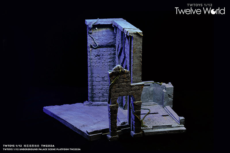Take your figure display to the next level with this Abandoned Site platform. This base is presented in 1/12 scale and has been sculpted with fine detail and features beautiful paint applications.   Figures pictured are not included. Underground Palace Dungeon TW2253B shown for reference and not included (sold separately).