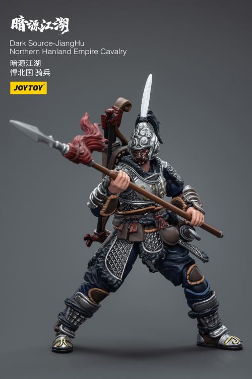 Introducing the remarkable Joy Toy Dark Source JiangHu Northern Hanland Empire Cavalry action figure. This meticulously crafted action figure brings the mystical world of JiangHu to life, capturing the essence and prowess of a legendary warrior. Every inch of this action figure showcases the artistry and craftsmanship that JoyToy is renowned for, ensuring an authentic and immersive experience for collectors and enthusiasts alike.  Dark Source JiangHu War Horse figure not included (sold separately)