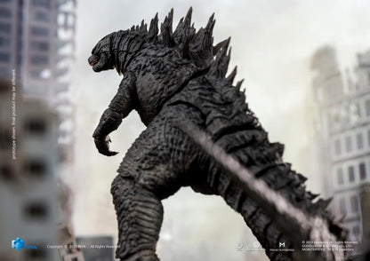 From Godzilla (2014), Godzilla joins Hiya Toys' EXQUISITE BASIC series! While Godzilla confronts significant challenges, humanity strives to comprehend the destructive power of this formidable ally, and unites with it to confront the ancient threat. This brand new Godzilla action figure stands 6.2" tall and Includes an articulated tail for posing and display in collections. Crafted with attention to detail, referencing the original CG data from the movie, every aspect of Godzilla's appearance from the film 