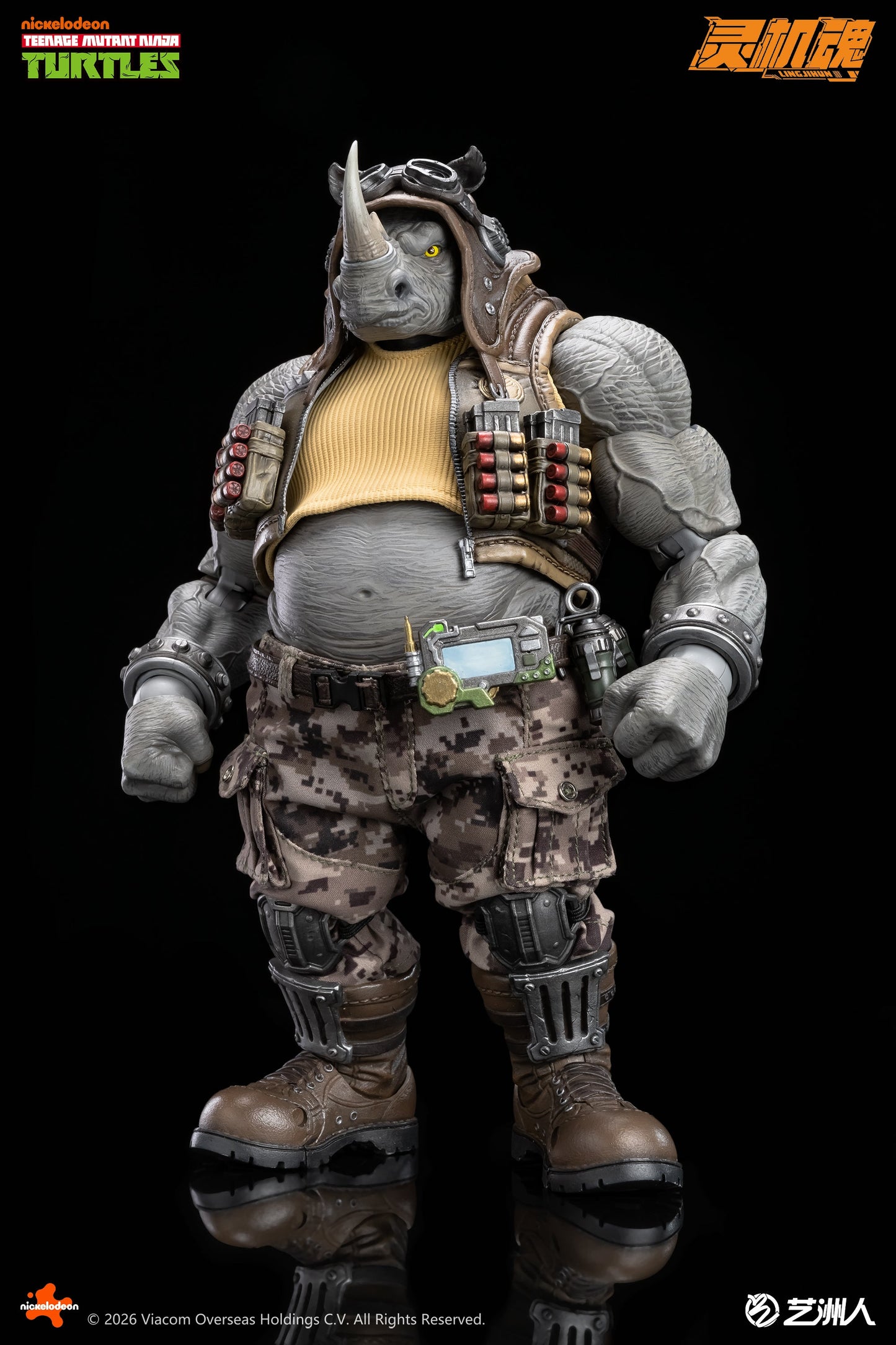 (Pre-order) Lingjihun Official Licensed TMNT 1/12 Rocksteady