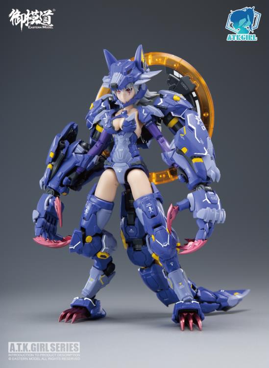 The monster wolf girl "Fenrir" is a 1/12 scale mecha-girl plastic model kit is ready to add to your collection! The wolf robot can be taken apart and used as an exoskeleton battle suit.