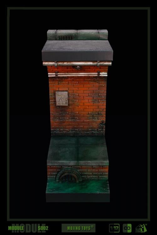 The American comic style sewer diorama base is divided into three different scenes and can be freely spliced for use. It not only displays the scene of the sewer, but also restores the details of the top road surface, increasing the interactivity and playability of your favorite 1/12 scale figures. Order yours today!  This complete set will include a bonus fire hydrant (unpainted).  Figures shown not included (shown for scale)