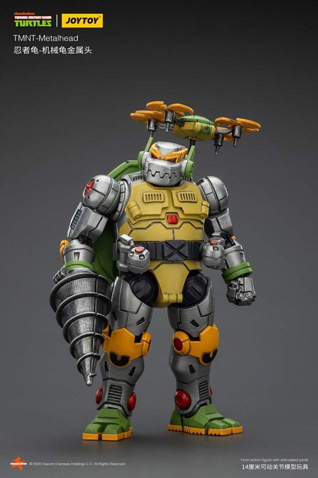 Joy Toy brings another iconic character from the Teenage Mutant Ninja Turtles universe to life with the 1/18 scale Metalhead action figure. Built by Donatello himself, Metalhead is the Turtles’ robotic ally armed with cutting-edge tech and plenty of attitude. This highly detailed figure captures the mechanical precision and classic design of the fan-favorite android, complete with authentic sculpting, intricate panel lines, and metallic paint applications that make this collectible stand out on any shelf.