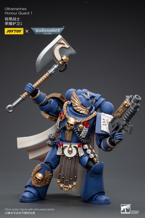 Joy Toy brings the Ultramarines to life with this Warhammer 40K 1/18 scale figure! Highly disciplined and courageous warriors, the Ultramarines have remained true to the teachings of their Primarch Roboute Guilliman for 10,000 standard years. Keeping watch over the Imperium, they personify the very spirit of the Adeptus Astartes.