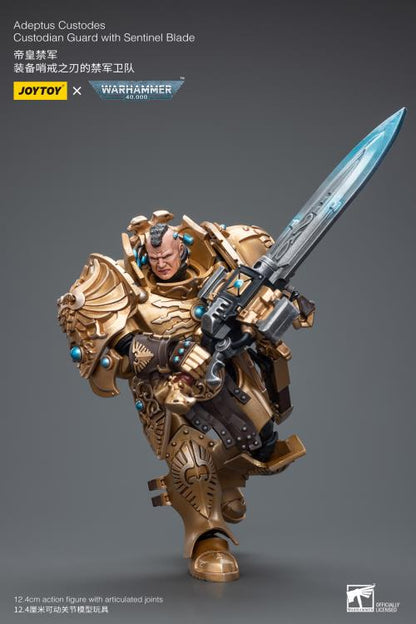 Joy Toy brings the Adeptus Custodes to life with this Warhammer 40K 1/18 scale figure! Clad in golden armor, the Adeptus Custodes chapter of the Space Marines are rumored to have been hand-crafted by the Emperor Himself. Tasked with protecting both the Imperial Palace and the physical body of the Emperor, these bastions of Imperial might are considered the deadliest warriors in the galaxy, human or otherwise.