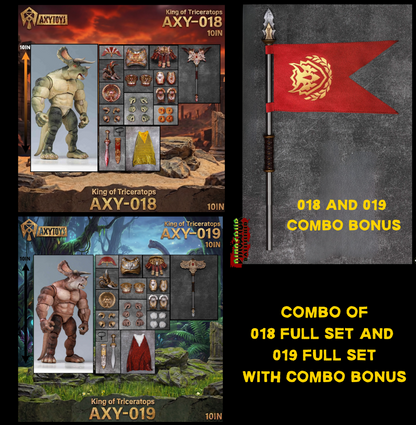 (Pre-order) Axytoys Dino battlefield King of Triceratops set of 2 (018+019 figure)