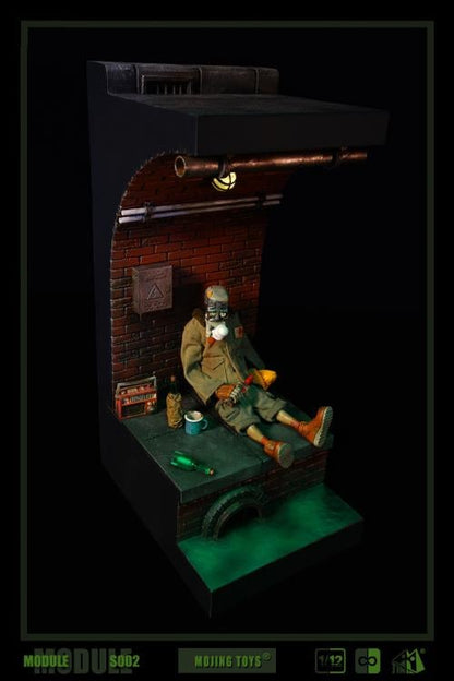 The American comic style sewer diorama base is divided into three different scenes and can be freely spliced for use. It not only displays the scene of the sewer, but also restores the details of the top road surface, increasing the interactivity and playability of your favorite 1/12 scale figures. Order yours today!  This complete set will include a bonus fire hydrant (unpainted).  Figures shown not included (shown for scale)