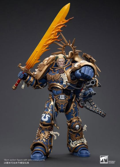 Held by some as a paragon among the Emperor's sons, Roboute Guilliman was as much a patrician statesman and empire-builder as he was an indefatigable warrior. A being of preternatural intelligence, cold reason and indomitable will, Guilliman forged his XIIIth Legion into a vast force of conquest and control, a weapon by which he made himself the master of a stellar domain in the Eastern Fringe of the galaxy, the Realm of Ultramar, which during his lifetime spanned five hundred worlds.